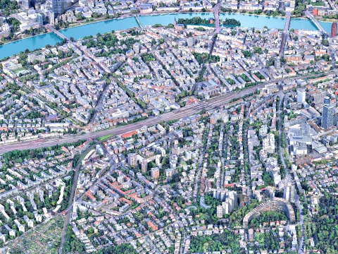Frankfurt 3d scan city 3D Model