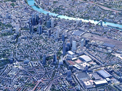 Frankfurt 3d scan city 3D Model