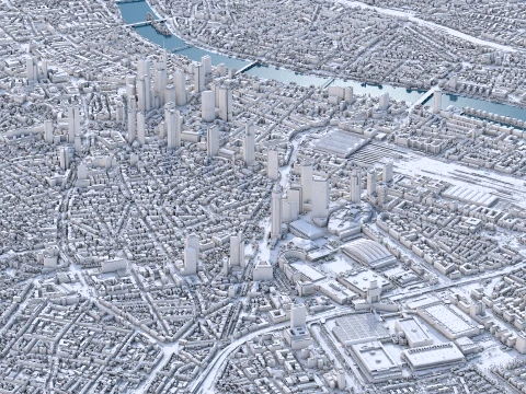 Frankfurt 3d scan city 3D Model