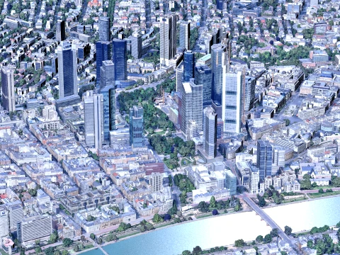Frankfurt 3d scan city 3D Model