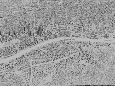 Frankfurt 3d scan city 3D Model