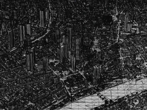 Frankfurt 3d scan city 3D Model