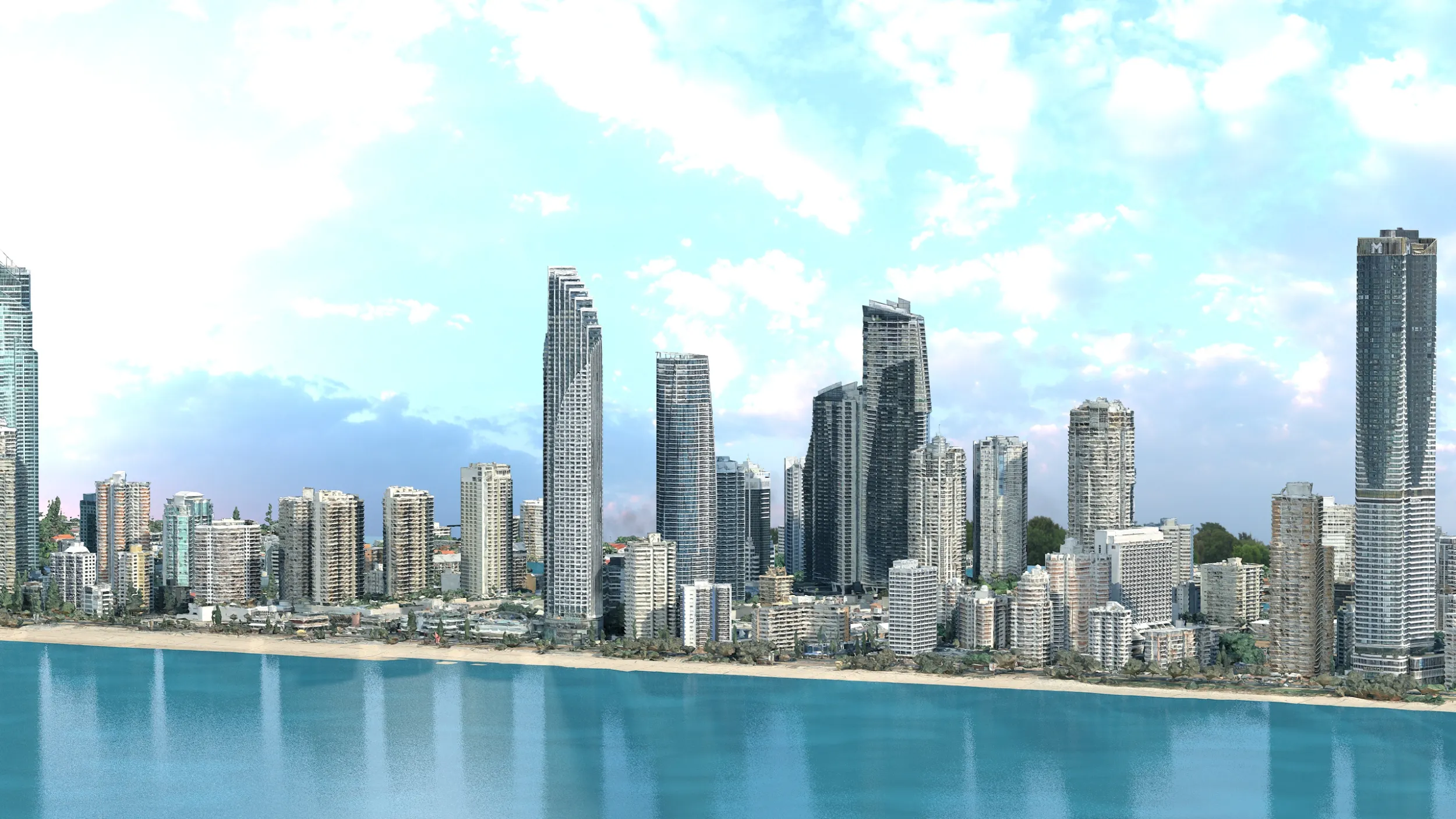 Gold Coast Beach 3d scan city usa 3D Model .c4d .max .obj .3ds .fbx .stl .blend 