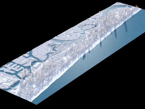 Gold Coast Beach 3d scan city usa 3D Model