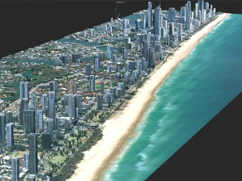 Gold Coast Beach 3d scan city usa 3D Model