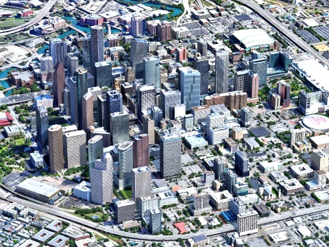 Houston 3d scan city 3D Model