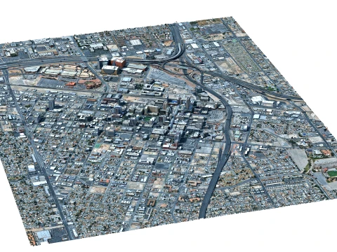 Las Vegas Downtown 3D Scan City 3D मॉडल