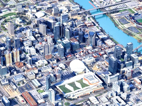 Nashville Downtown 3d scan city 3D मॉडल