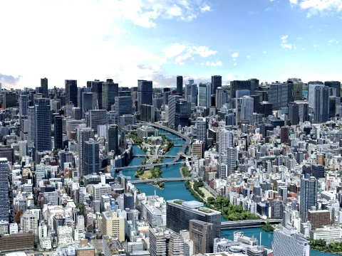 Osaka 3d scan city 3D मॉडल