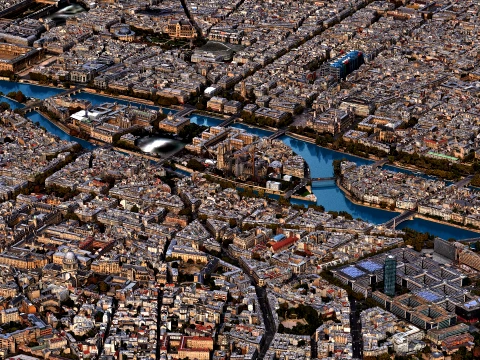 Paris Downtown 3d scan city 3D मॉडल
