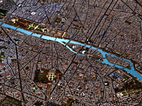 Paris Downtown 3d scan city 3D Model