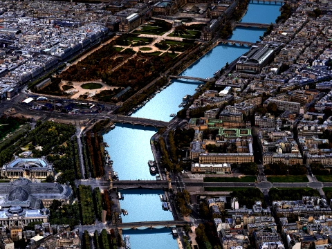Paris Downtown 3d scan city 3D Model