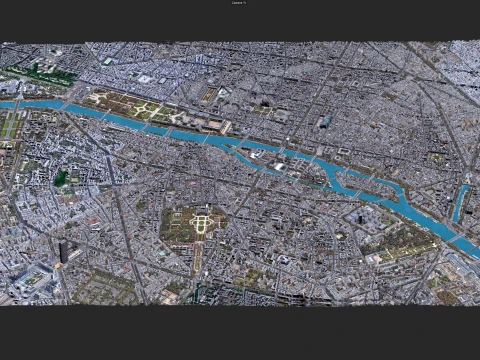 Paris Downtown 3d scan city 3D Model