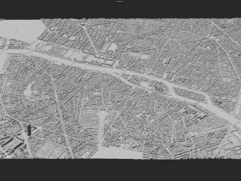 Paris Downtown 3d scan city 3D Model