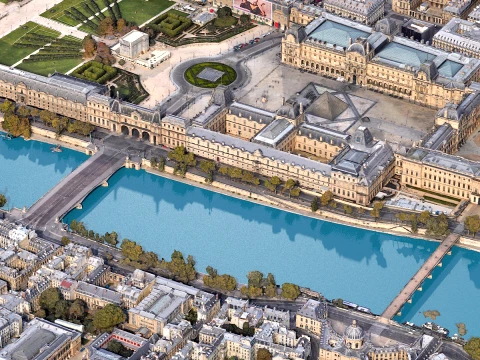 Paris Downtown 3d scan city 3D Model