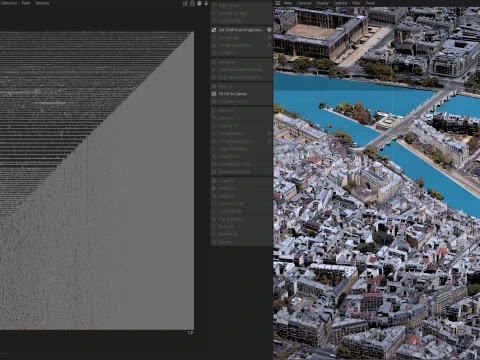 Paris Downtown 3d scan city 3D Model