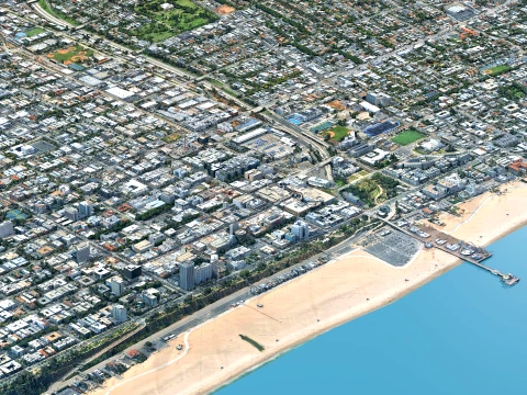Santa Monica 3d scan city 3D मॉडल