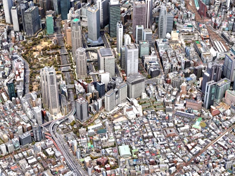 Shinjuku 3D Scan City Japan 3D मॉडल