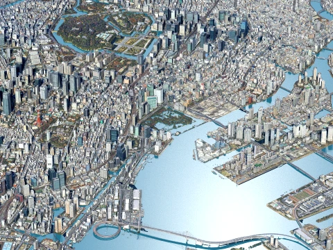 Tokyo 3d scan city 3D मॉडल