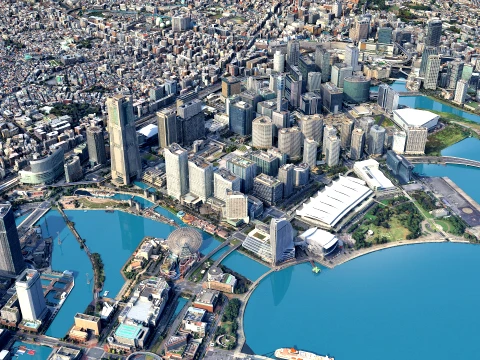 Yokohama 3d scan city 3D 모델