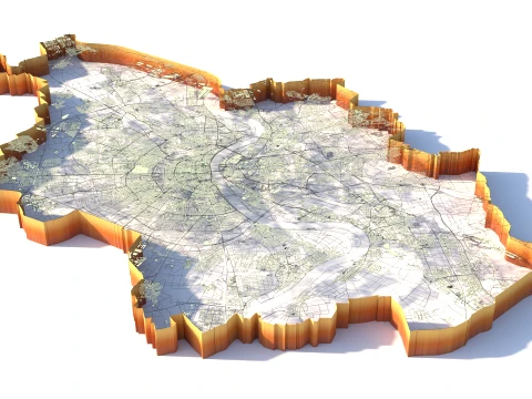 Koln Terrain city Cologne Germany 3D Model