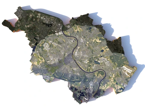 Koln Terrain city Cologne Germany 3D Model