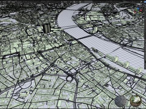 Koln Terrain city Cologne Germany 3D Model