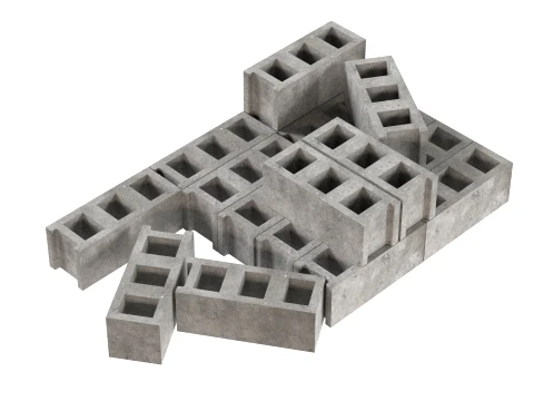 Cinder Block Pallet and Pile 5 3D Model
