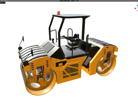 Vibratory Rollers compactor CB8 3D Model