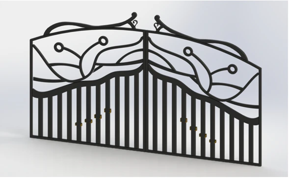 forged fence 3D Model .c4d .max .obj .3ds .fbx .stl .blend 