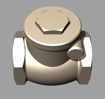 check valve din-pn20 3D Model .c4d .max .obj .3ds .fbx .stl .blend 