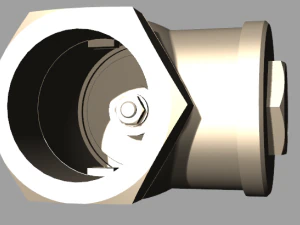 check valve din-pn20 3D Model