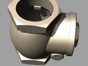 체크 밸브 din-pn20 3D 모델