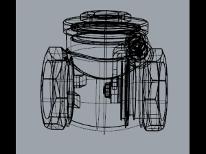 check valve din-pn20 3D Model