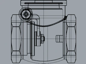 check valve din-pn20 3D Model