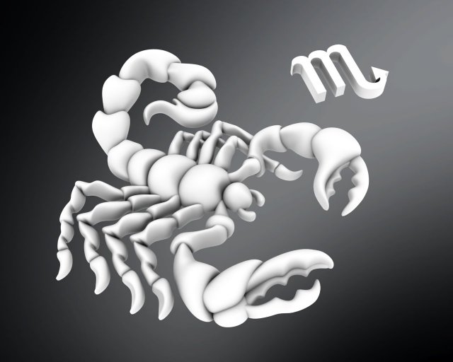 scorpio zodiac Model 3D .c4d .max .obj .3ds .fbx .stl .blend 