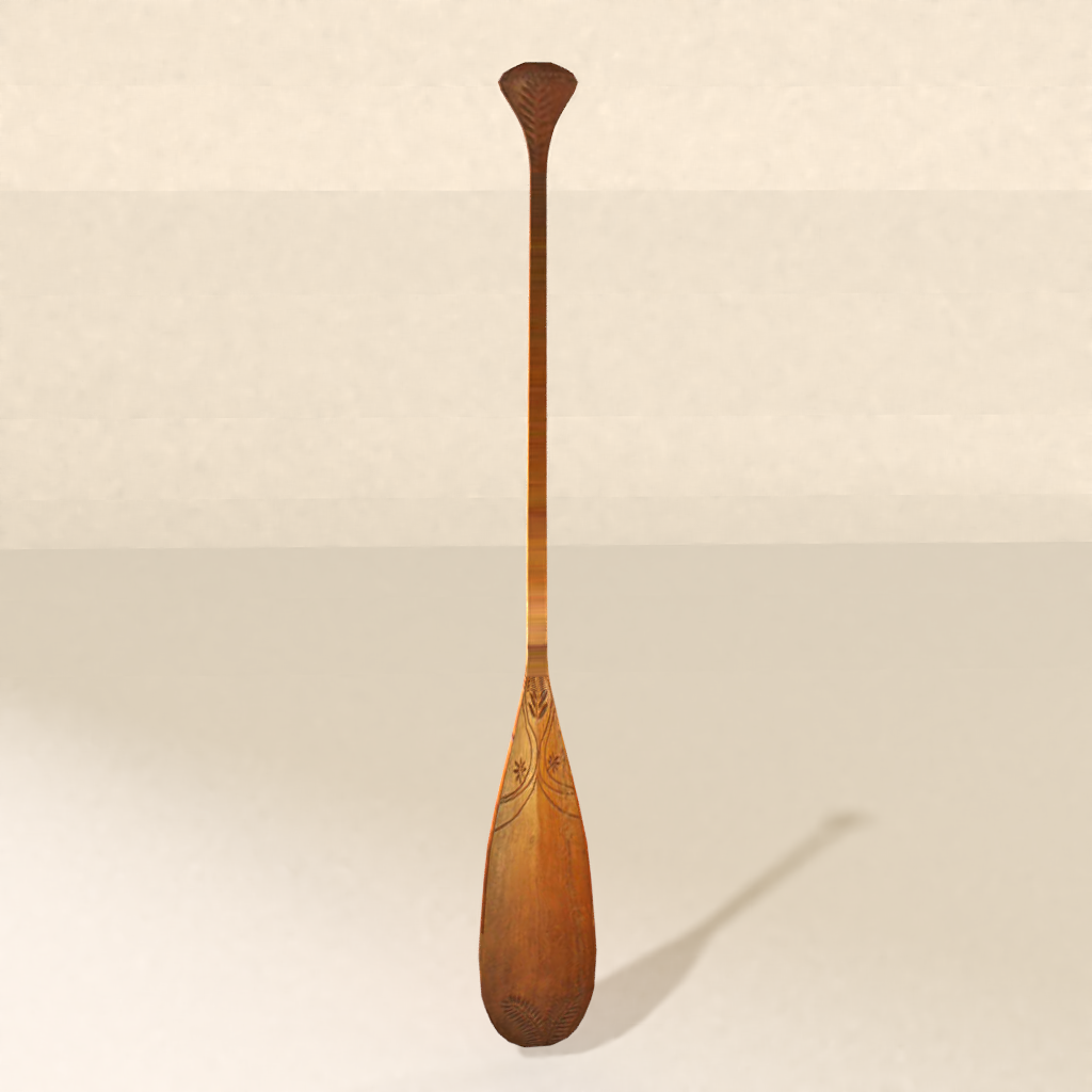 Canoe Paddle 3d Model In Parts 3dexport