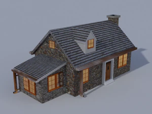 casa buhardilla bungalow Modelo 3D
