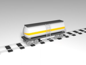 low poly cargo train Modello 3D