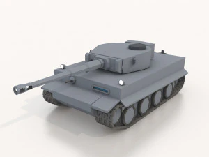 wwi low poly tanks 3D Model
