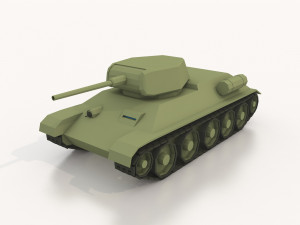 wwi low poly tanks 3D Model