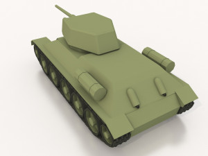 wwi low poly tanks 3D Model