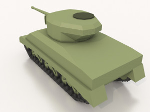 wwi low poly tanks 3D Model