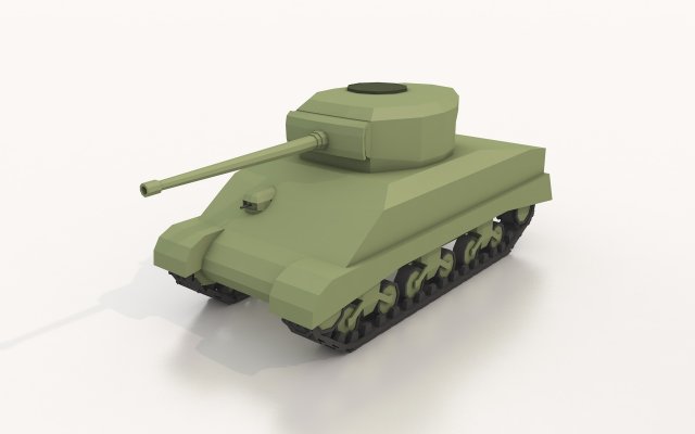 Micro Tank - Low Poly Hand Painted | 3D model