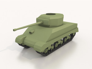 wwi low poly tanks 3D Model