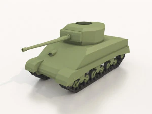 wwi low poly tanks 3D Model