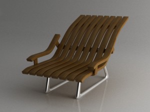 wood chair 3D Модель