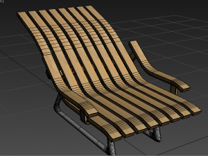 wood chair 3D Модель
