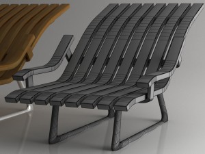 wood chair 3D Модель