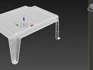 간단한 의자 차 커피 테이블 3D 모델